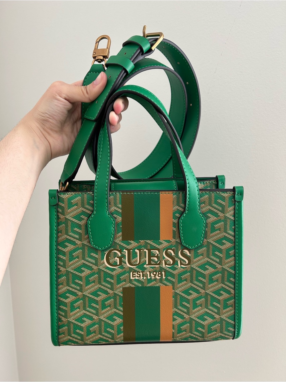 Guess Green Silvana Mini Totes